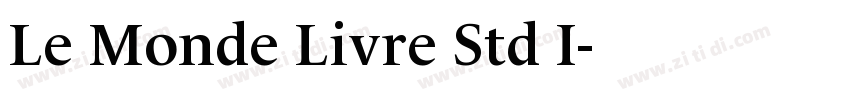 Le Monde Livre Std I字体转换
